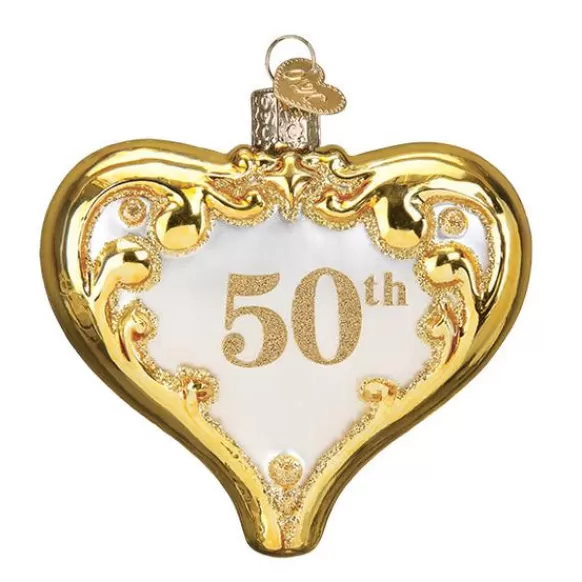 Clearance 50Th Anniversary Heart Ornament - Engaged, Wedding, & Anniversary