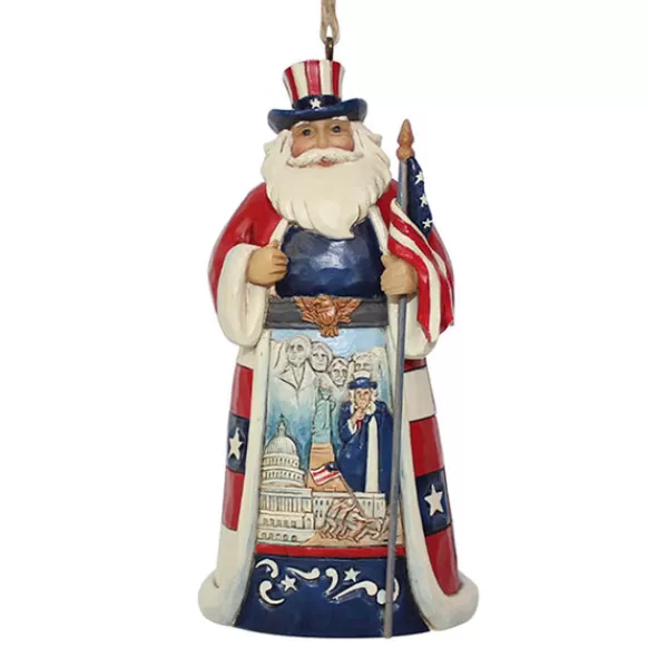 Clearance American Tribute Santa Ornament - Jim Shore