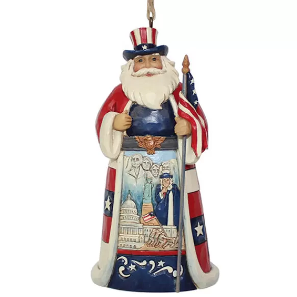 Best Sale Jim Shore American Tribute Santa Ornament -