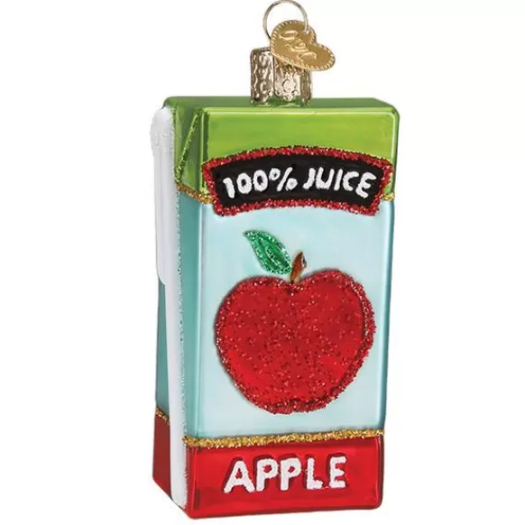 Best Sale Old World Christmas Apple Juice Box Ornament -