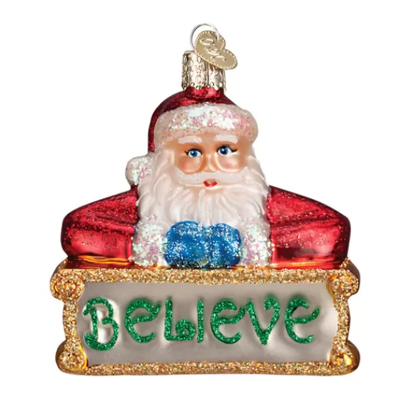 Cheap Old World Christmas Believe Santa Ornament -