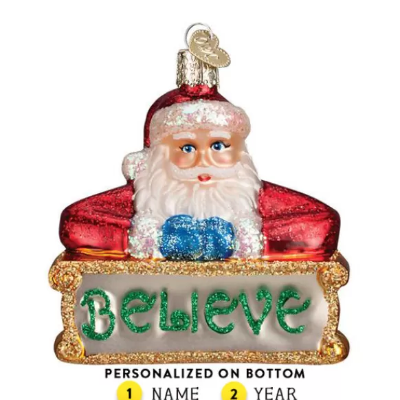 Cheap Old World Christmas Believe Santa Ornament -