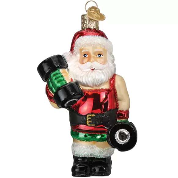 Best Old World Christmas Bodybuilder Santa Ornament -