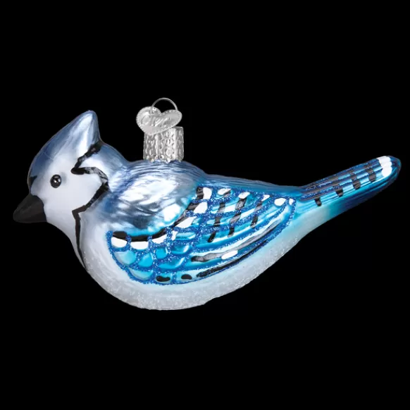 Clearance Bright Blue Jay Ornament - Garden, Birds & Insects