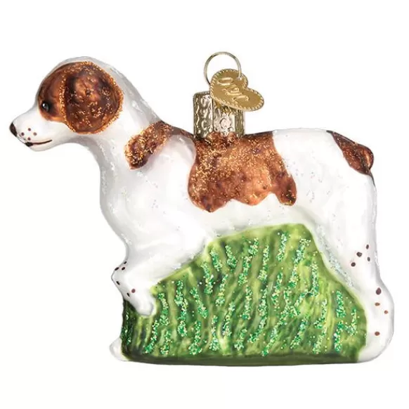 Outlet Old World Christmas Brittany Spaniel Ornament -