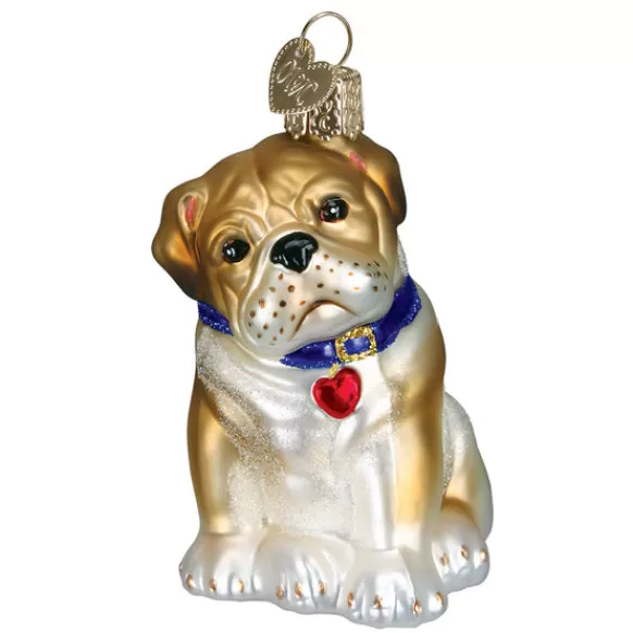 Clearance Old World Christmas Bull Pup Ornament -