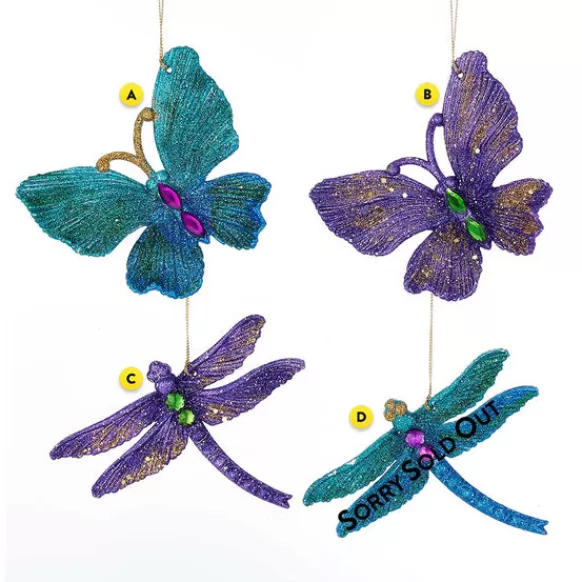 Sale Butterfly Or Dragonfly Ornament-Glitter Garden, Birds & Insects