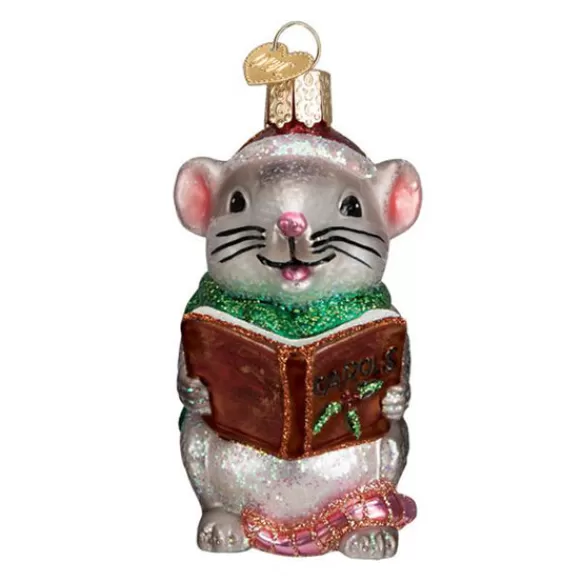 Online Old World Christmas Caroling Mouse Ornament -