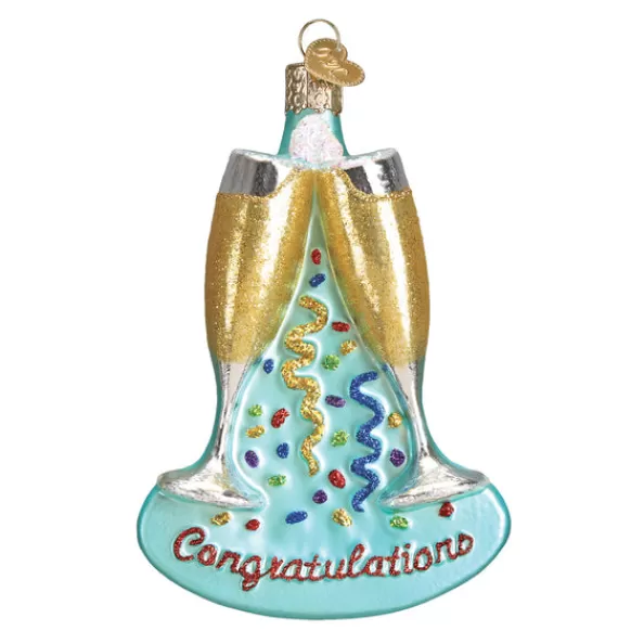 Outlet Champagne Toast Ornament - Engaged, Wedding, & Anniversary