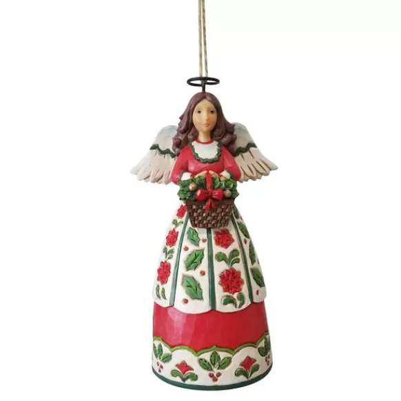 Discount Christmas Floral Angel Ornament - Jim Shore