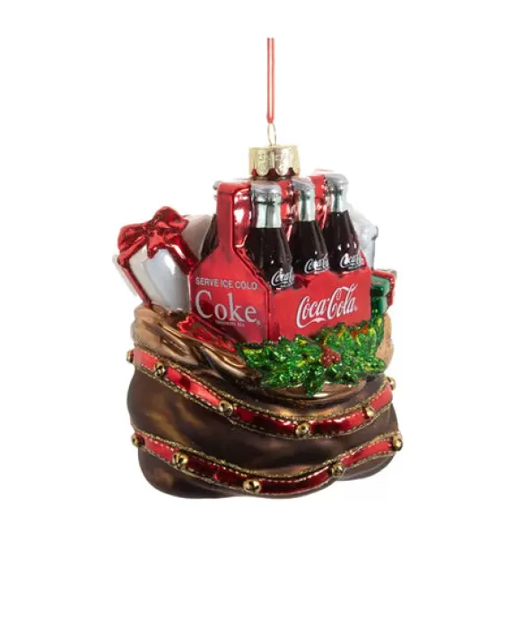 Store Kurt Adler Coca-Cola® Glass Santa Bag Ornament