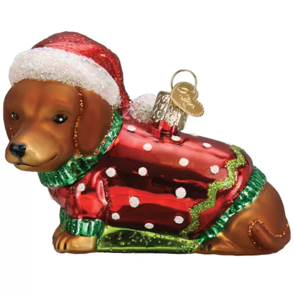 Outlet Old World Christmas Dashing Dachshund Ornament -