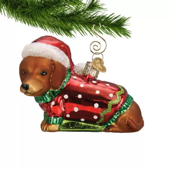 Outlet Old World Christmas Dashing Dachshund Ornament -