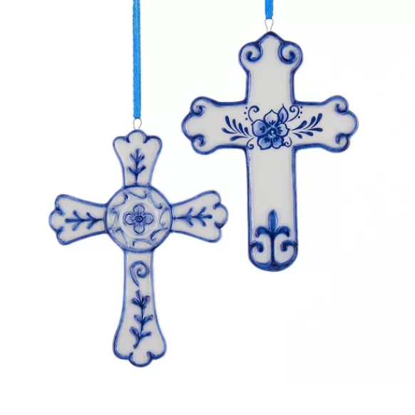 New Delft Blue Cross Ornament Household