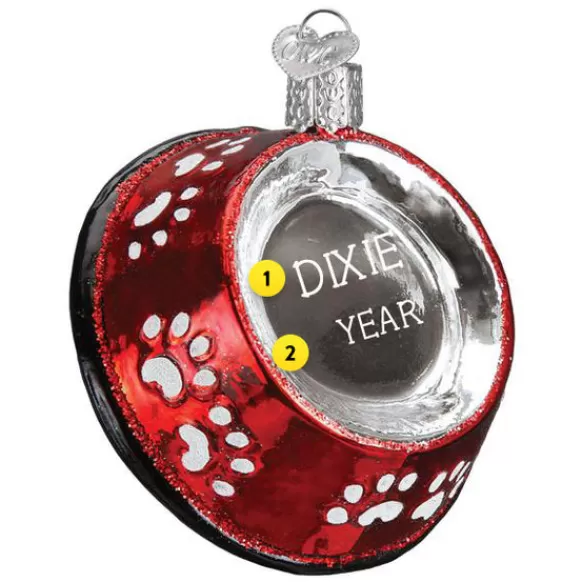 Cheap Old World Christmas Dog Bowl Ornament -