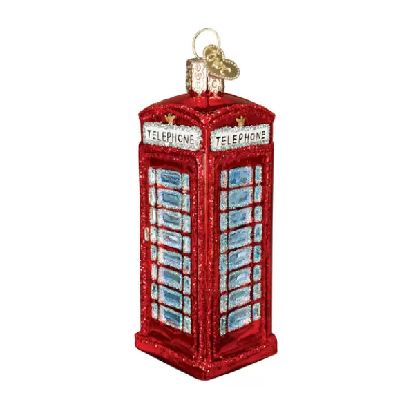 Clearance Old World Christmas English Phonebooth Ornament -