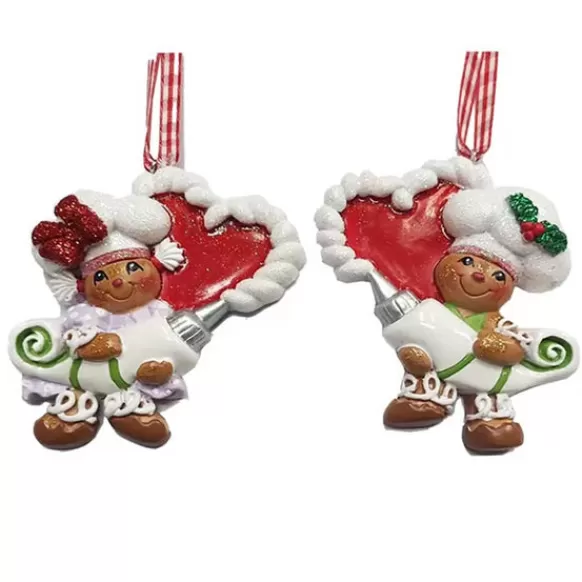 Outlet Kurt Adler Gingerbread Frosting Heart Ornament