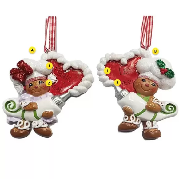 Outlet Kurt Adler Gingerbread Frosting Heart Ornament