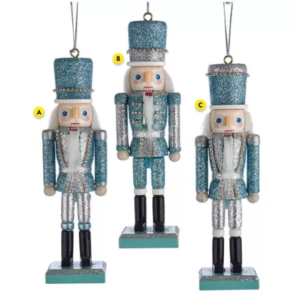 Sale Kurt Adler Glitter Silver And Blue Nutcracker Ornament