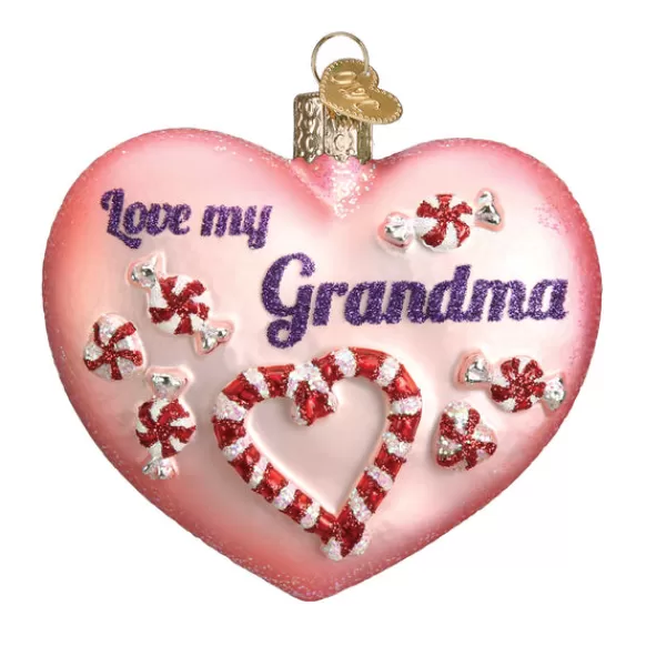 Clearance Grandma Heart Ornament - Family Members