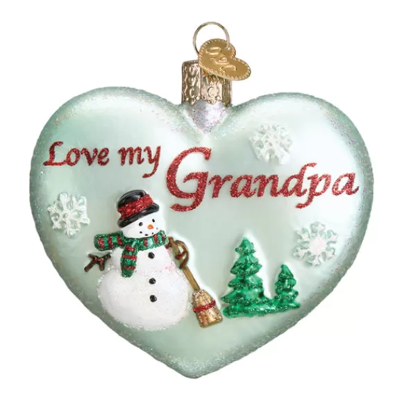 Outlet Grandpa Heart Ornament - Family Members