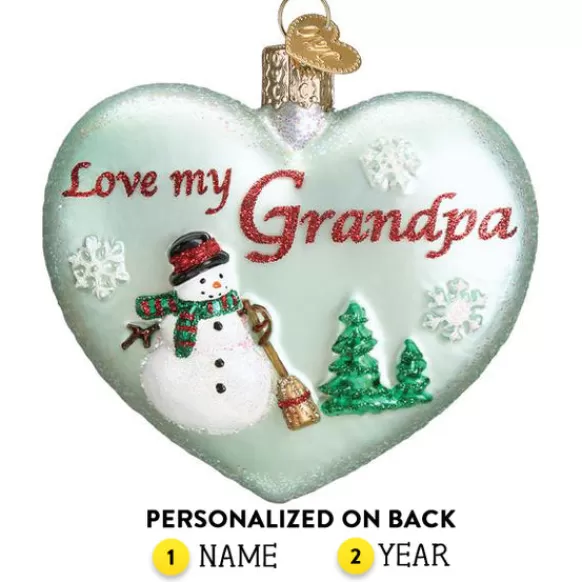 Outlet Grandpa Heart Ornament - Family Members