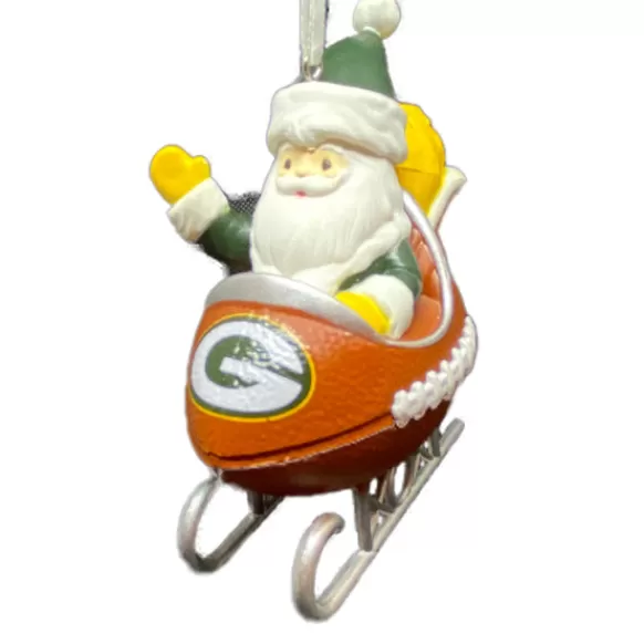 New Green Bay Packers Football Sled Ornament Nfl