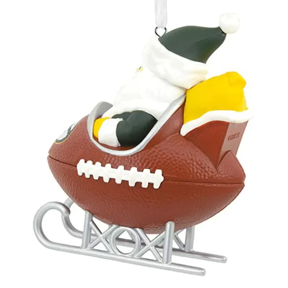 New Green Bay Packers Football Sled Ornament Nfl