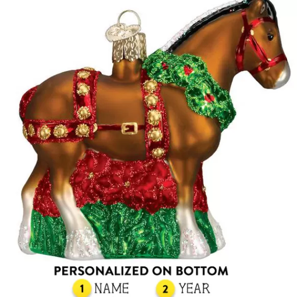 New Holiday Clydesdale Ornament - Horse & Farm