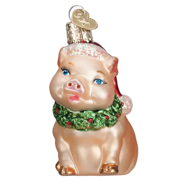 New Holly Pig Ornament - Horse & Farm