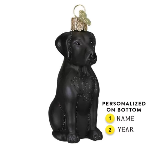 Fashion Old World Christmas Labrador Ornament - Black -