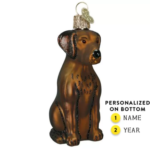 Discount Old World Christmas Labrador Ornament - Chocolate -