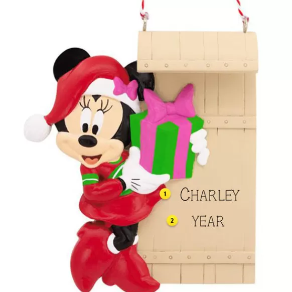 Best Minnie Mouse With Sled Ornament Licensed Characters