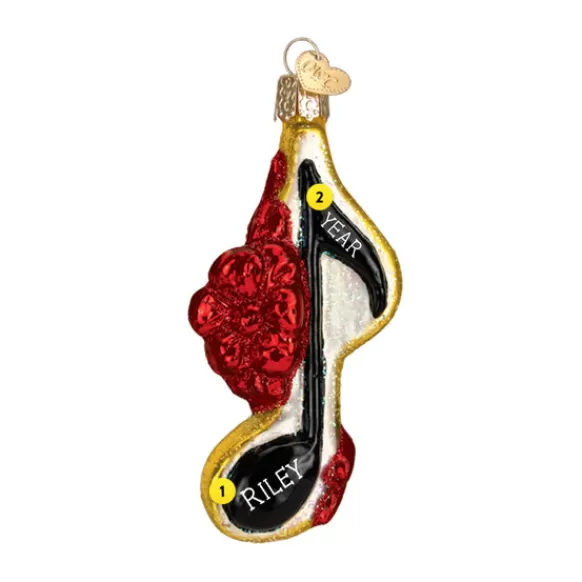 Best Musical Note Ornament - Yellow - Music