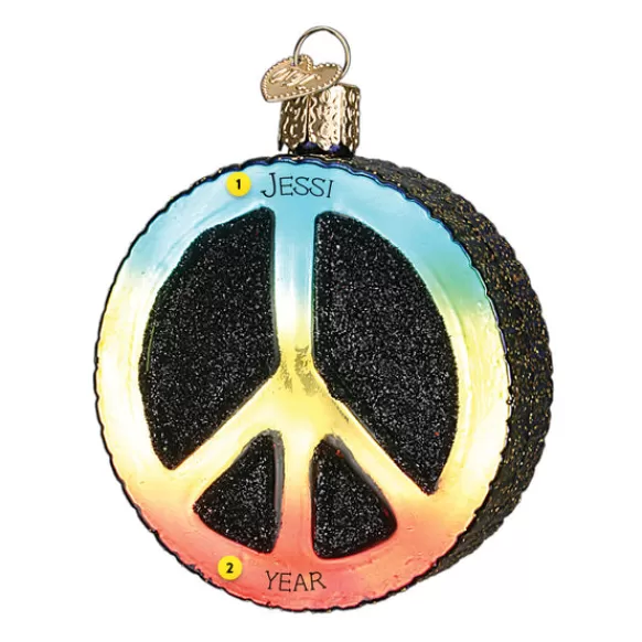 Fashion Peace Sign Ornament - For Her