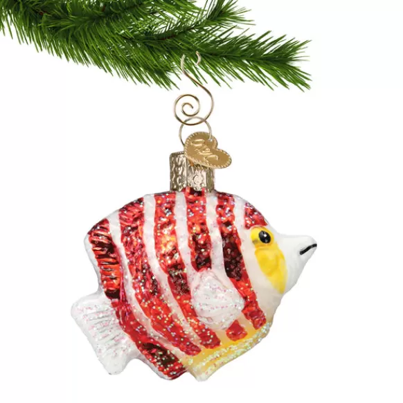 New Peppermint Angelfish Ornament - Fish & Reptile