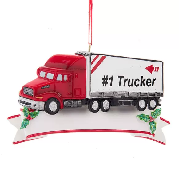 Best Kurt Adler Personalized #1 Trucker Ornament