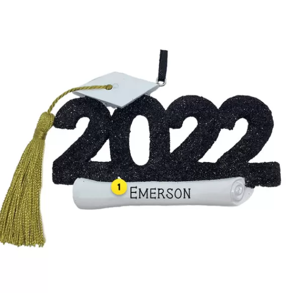 Clearance Personalized 2022 Dated Graduation Ornament - Black Graduation