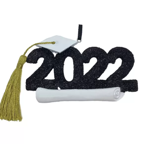 Clearance Personalized 2022 Dated Graduation Ornament - Black Graduation