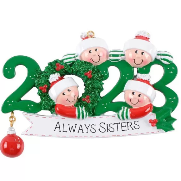 Best Personalized 2023 Always Sisters Ornament - Four Sisters Family Members