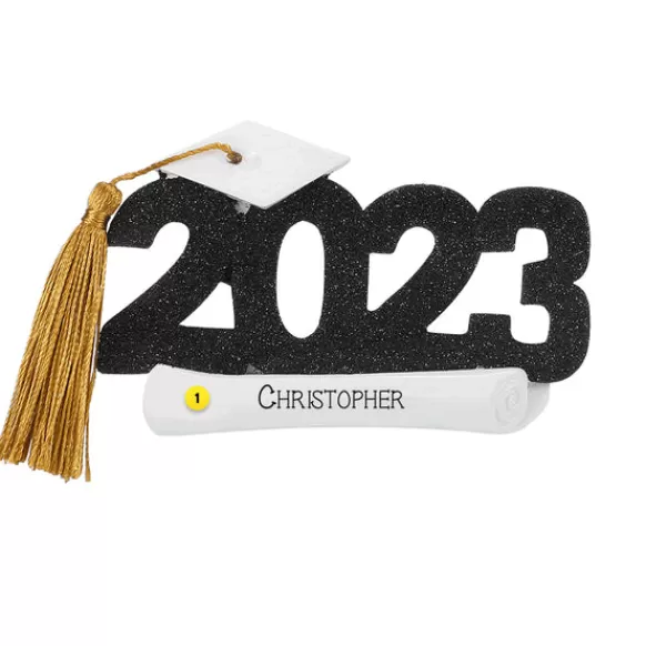 Shop Personalized 2023 Dated Graduation Ornament - Black Graduation