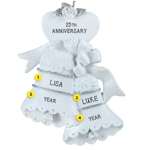 Discount Personalized 25Th Anniversary Bells Ornament Engaged, Wedding, & Anniversary