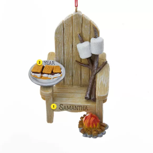 Best Kurt Adler Personalized Adirondack Chair With S'Mores Ornament