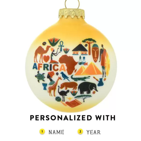 Store Bronners Personalized Africa Glass Ornament