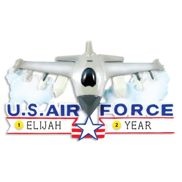 Store Personalized Air Force Fighter Jet Ornament Military & Patriotic