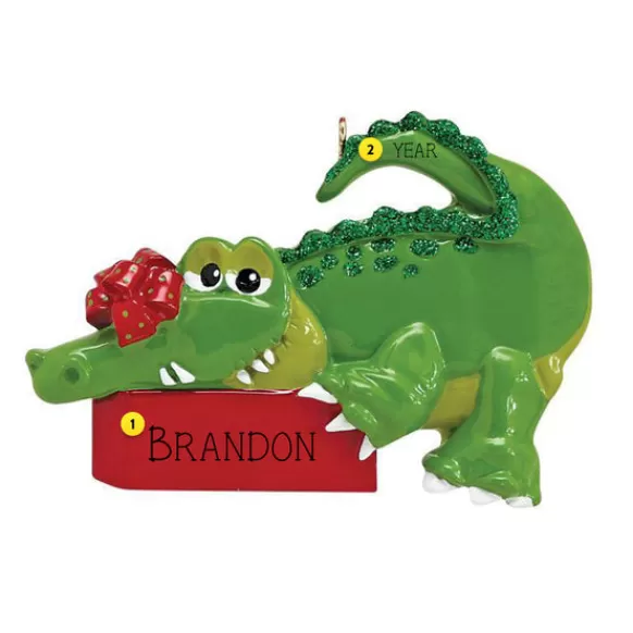 Hot Rudolph & Me Personalized Alligator Ornament