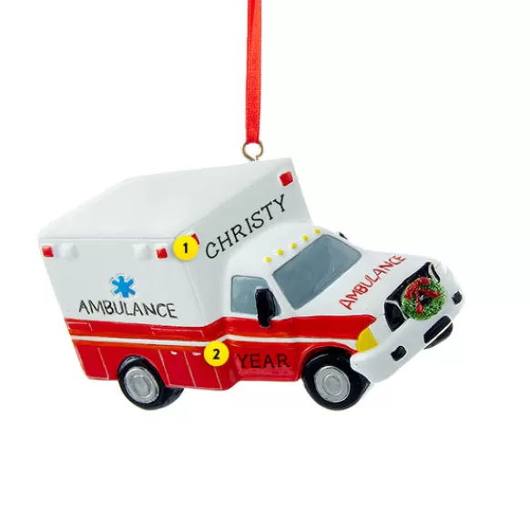 Fashion Kurt Adler Personalized Ambulance Ornament