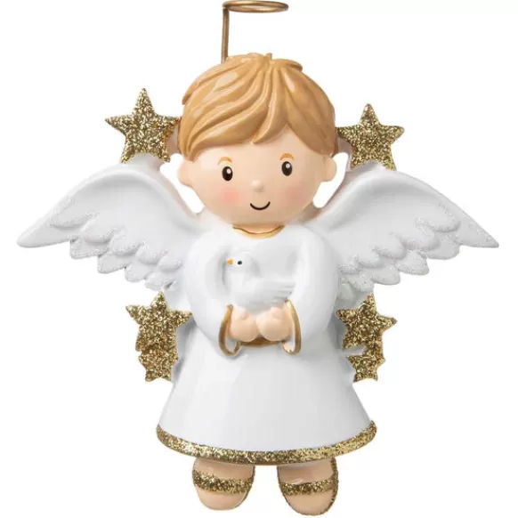 Best Personalized Angel Boy With Dove Ornament Angels & Religious