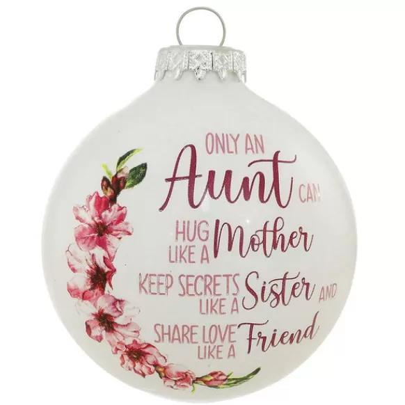 Sale Personalized Aunt Glass Bulb Ornament Family Members