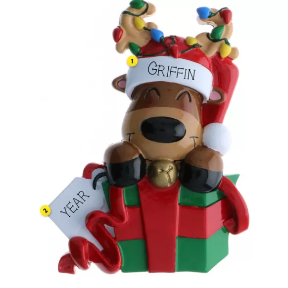 Best Personalized Baby Reindeer In Gift Box Ornament Kids